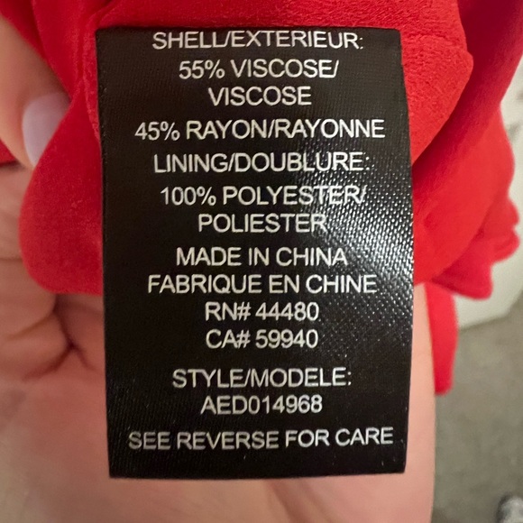 AFRM red rayon crepe dress with lattice back detail | Sz M - Picture 9 of 10